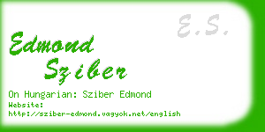 edmond sziber business card